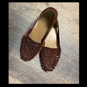 Nisolo huarache leather flats size 9